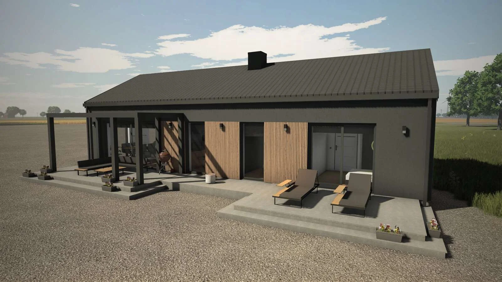 FS25 Modern House v1.0 Objects Mod FS25 Mod Free Download