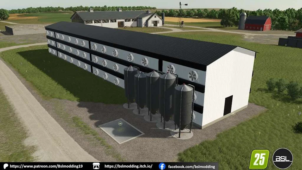 FS25 Modern Poultry Building v1.0 Objects Mod FS25 Mod Free Download