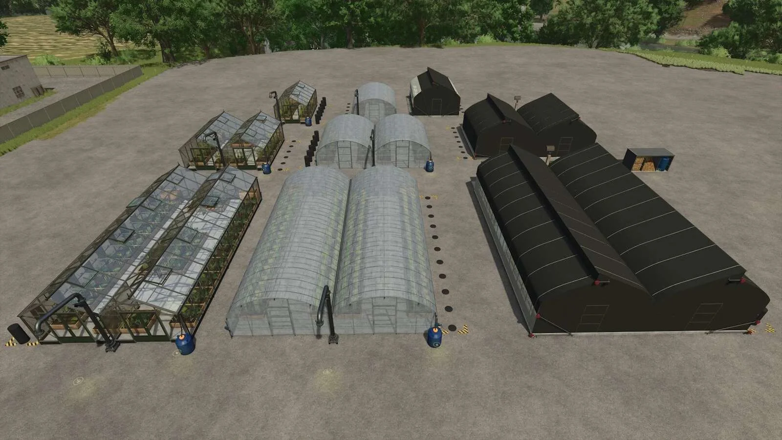 FS25 Multi Crop Greenhouses v1.1 Objects Mod FS25 Mod Free Download