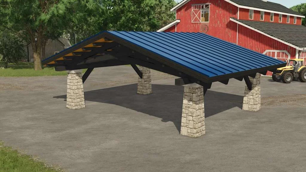 FS25 New England Carport v1.0 Objects Mod FS25 Mod Free Download