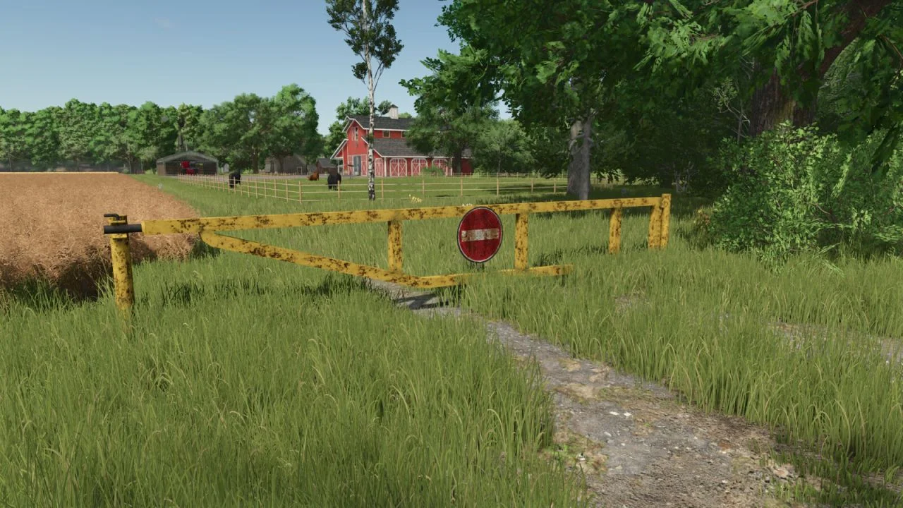 FS25 No Entry Gate V1.0 Objects Mod FS25 Mod Free Download