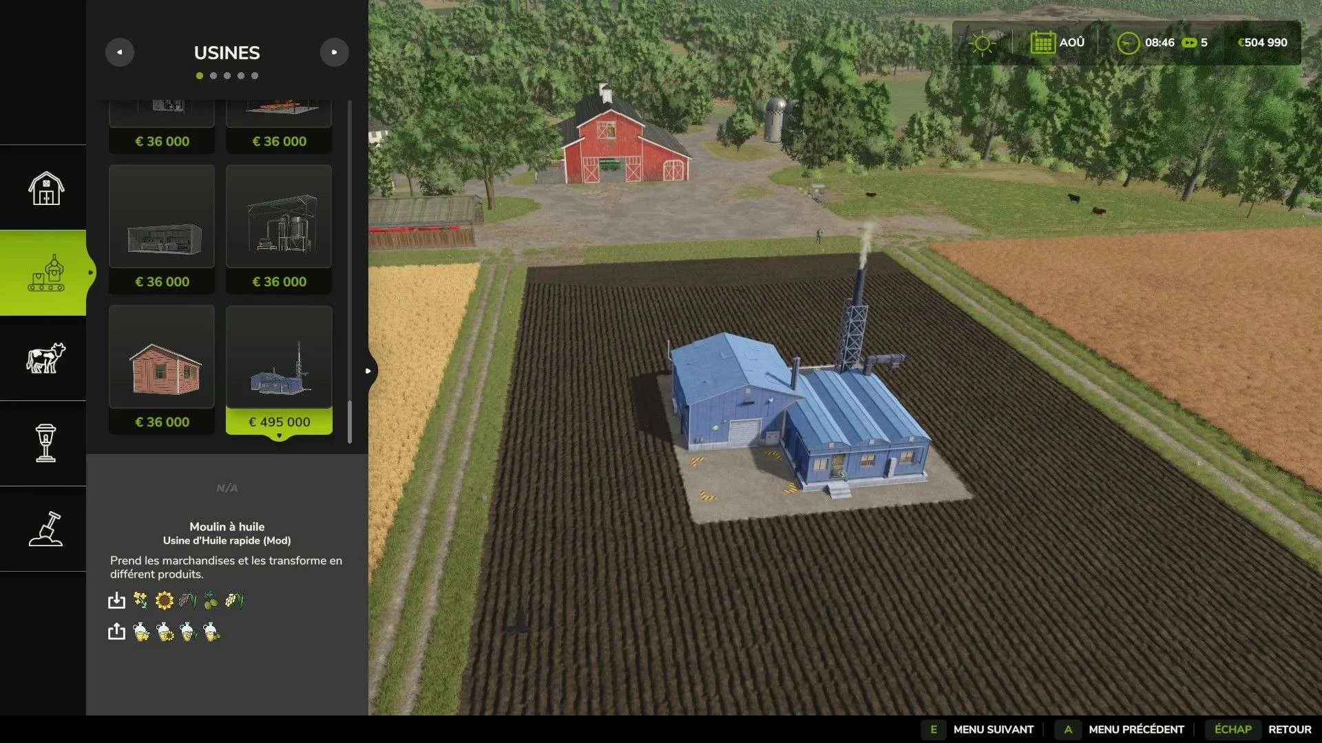 FS25 Oil Mill (x4 speed) v1.0 Objects Mod FS25 Mod Free Download