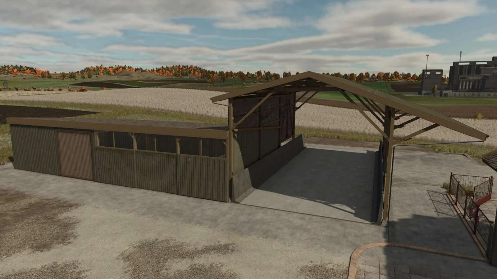 FS25 Old Barn With Shelter v1.0 Objects Mod FS25 Mod Free Download