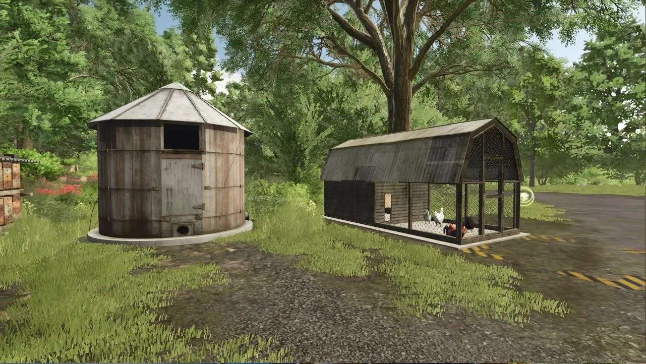 FS25 Old Chicken Coop v1.0 Objects Mod FS25 Mod Free Download