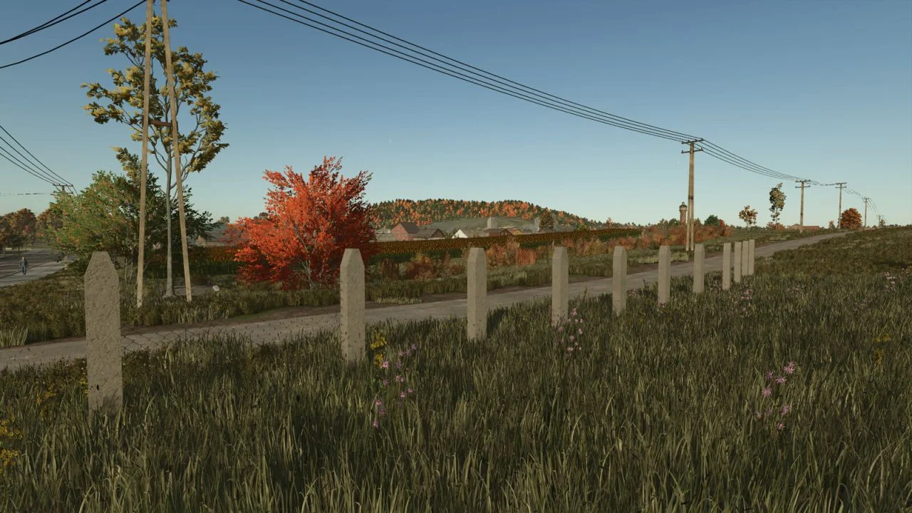 FS25 Old Concrete Fence V1.0 Objects Mod FS25 Mod Free Download