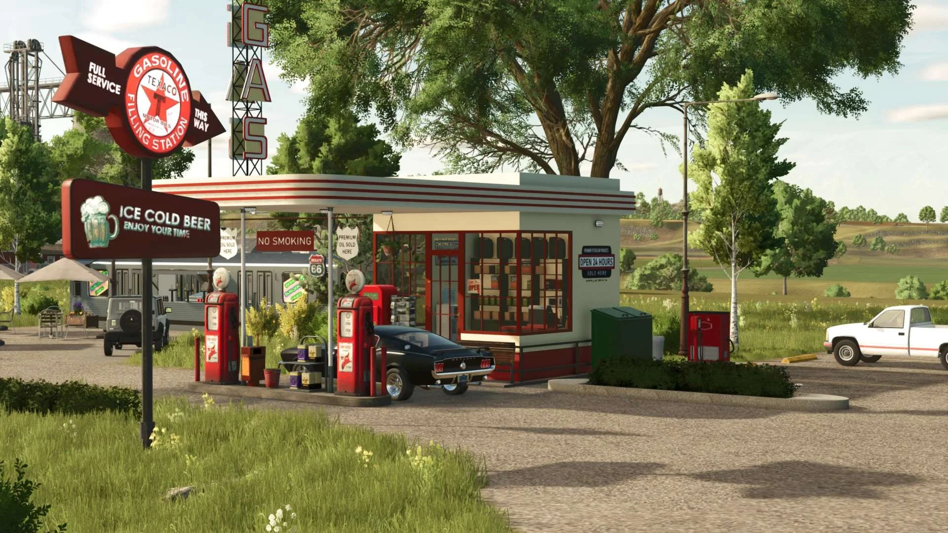 FS25 Old Gas Station (Conversion) v1.0 Objects Mod FS25 Mod Free Download