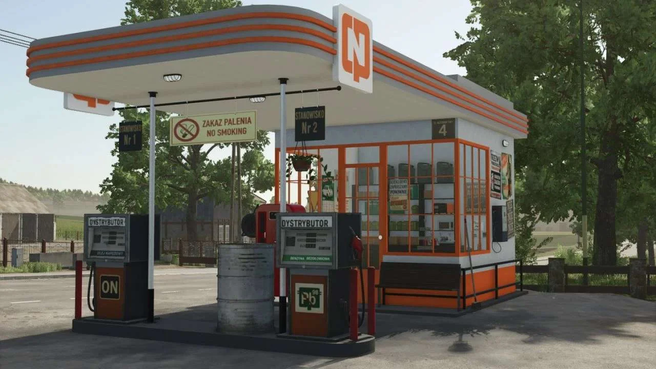 FS25 Old Polish CPN – Gas Station v1.0 Objects Mod FS25 Mod Free Download