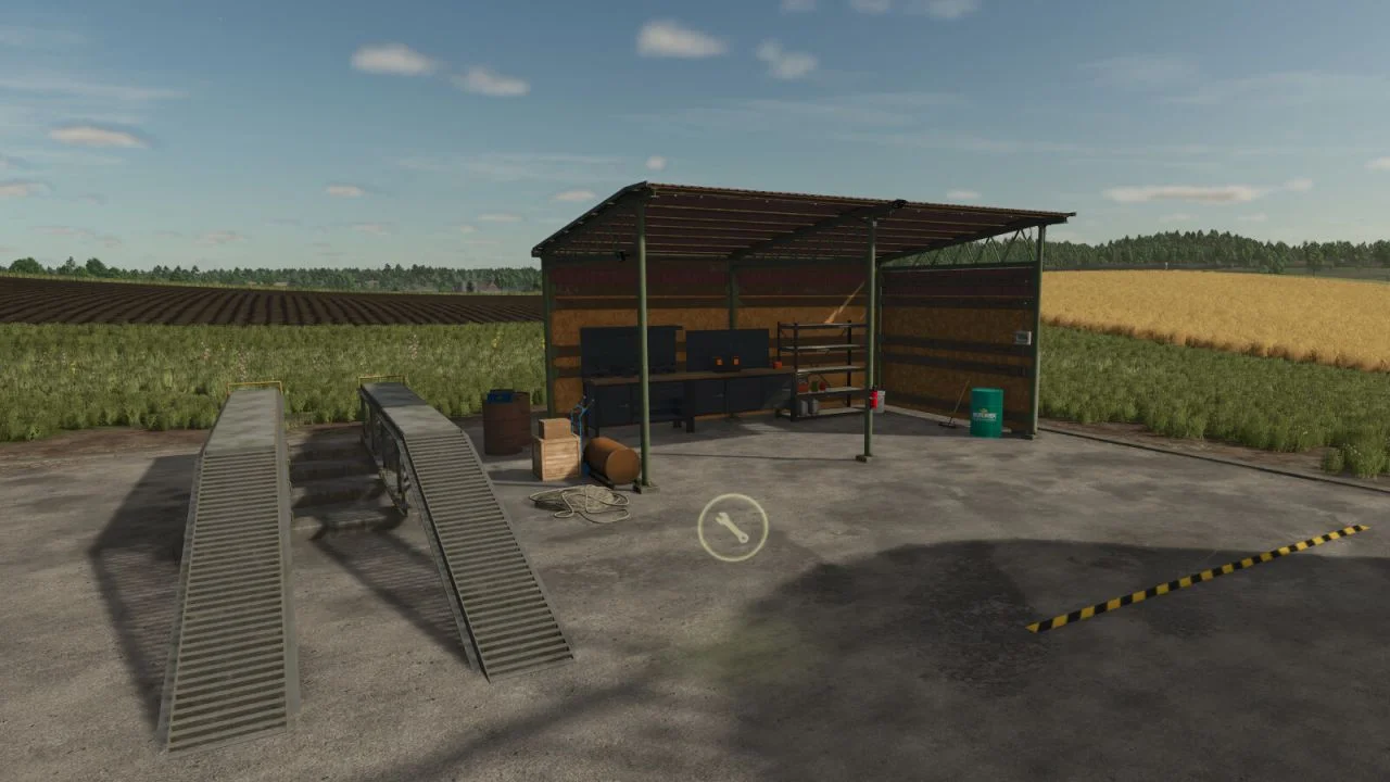 FS25 Old Shed With Workshop Trigger V1.0 Objects Mod FS25 Mod Free Download