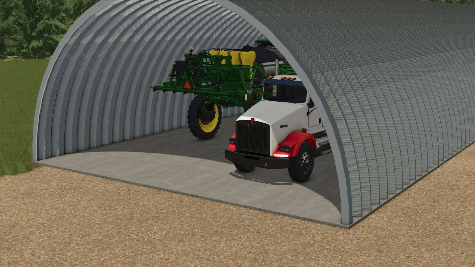 FS25 Open End Quonset Hut v1.0 Objects Mod FS25 Mod Free Download
