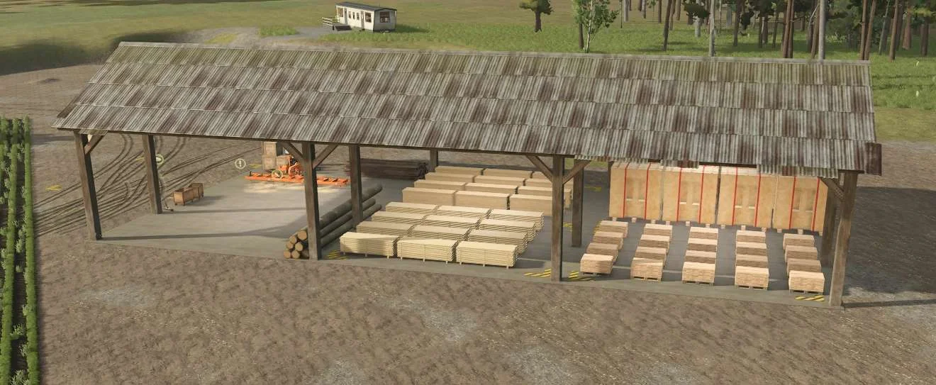 FS25 Open Sawmill v1.0 Objects Mod FS25 Mod Free Download