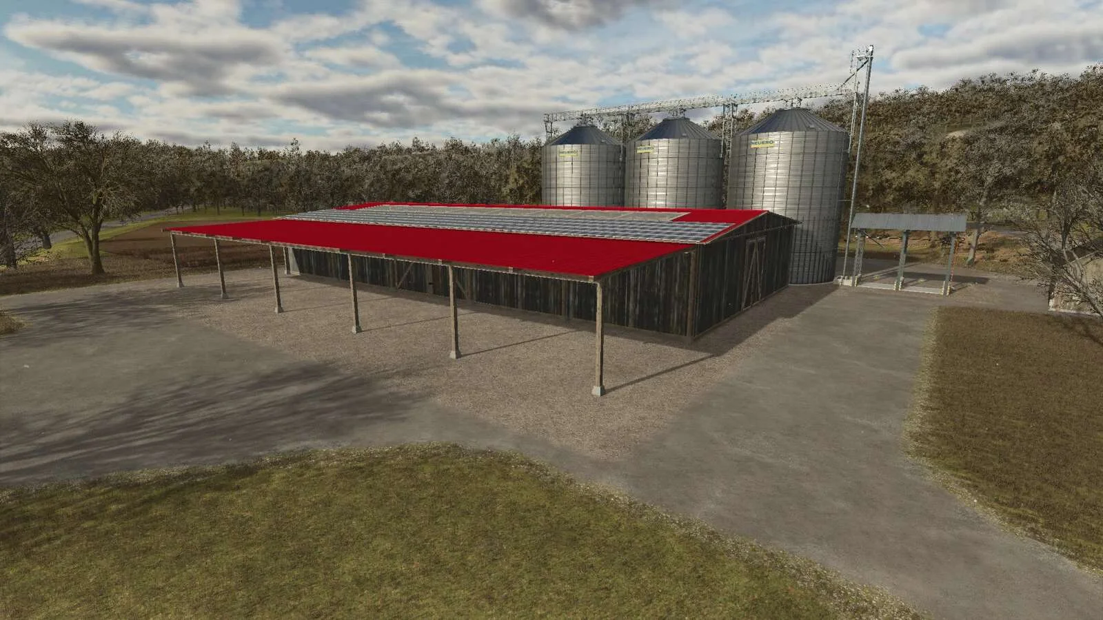 FS25 Pack Of Five Rustic Machine Sheds v1.1 Objects Mod FS25 Mod Free Download
