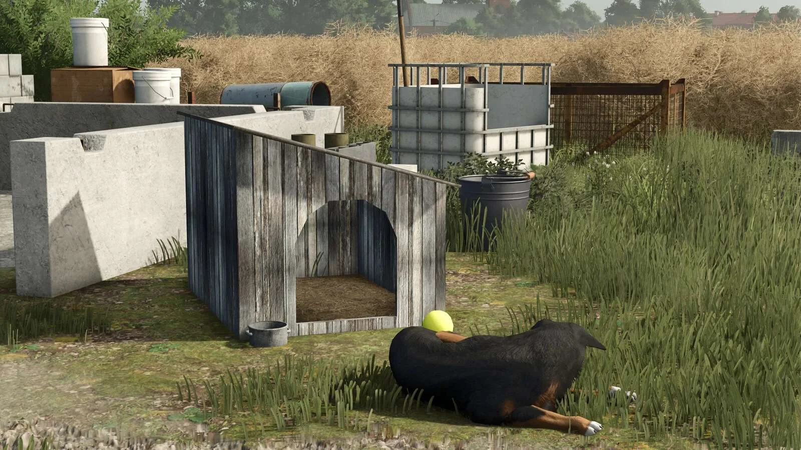 FS25 Pack Of Old Dog Houses v1.0 Objects Mod FS25 Mod Free Download