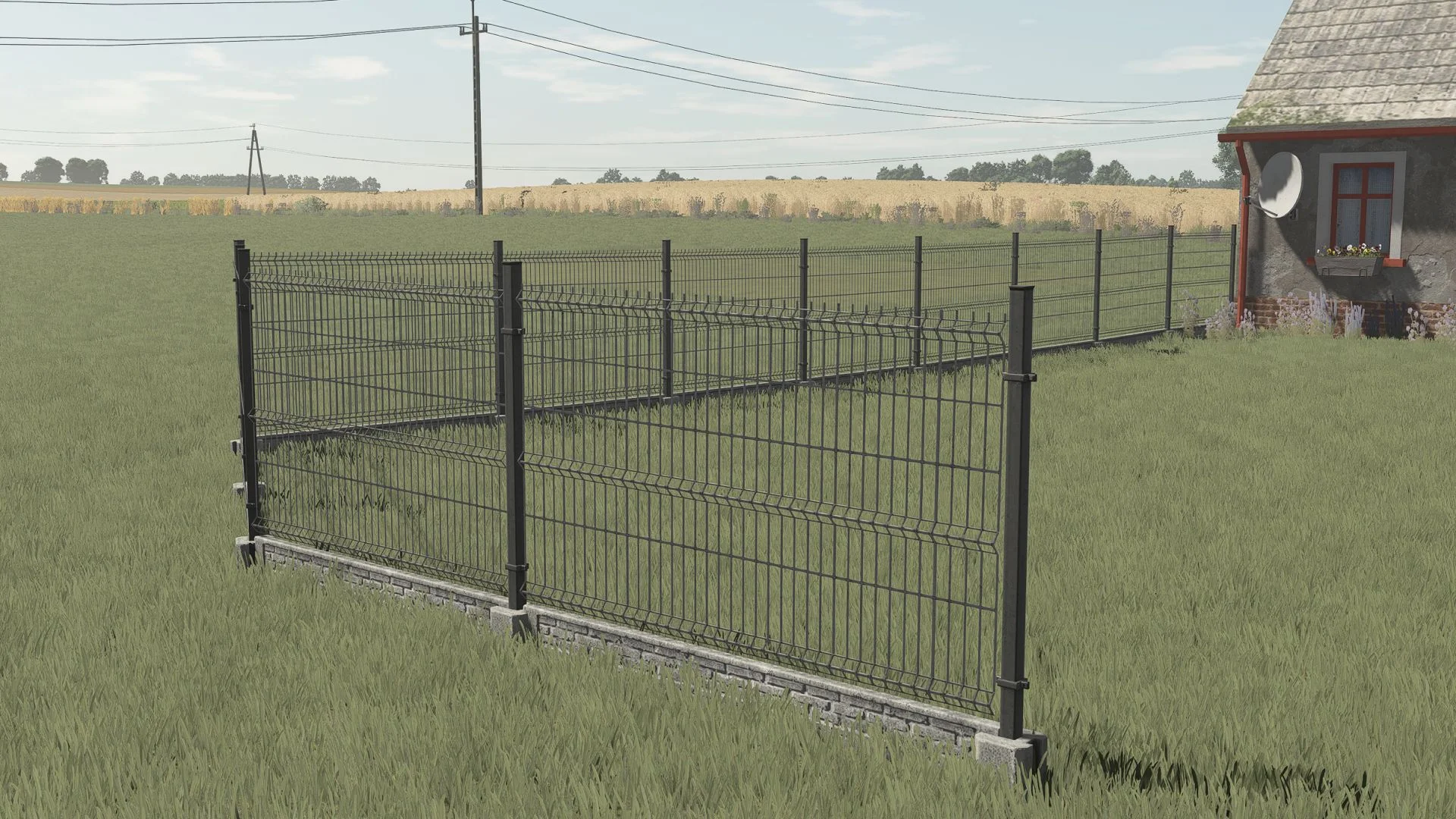 FS25 Panel Fence V1.0 Objects Mod FS25 Mod Free Download