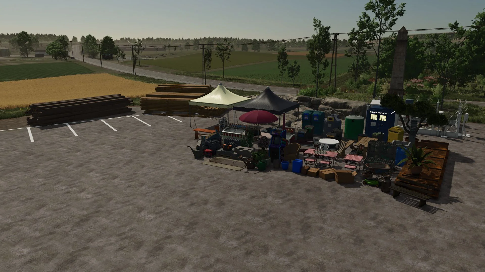FS25 Placeable Objects Pack V1.0 FS25 Mod Free Download