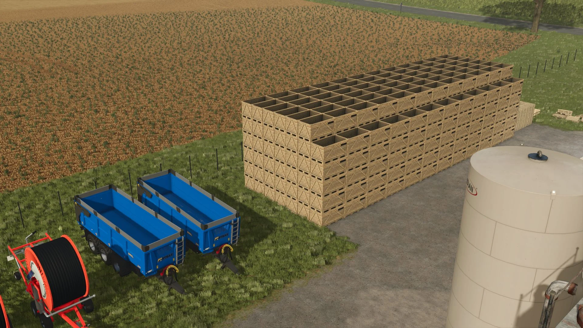 FS25 Placeable Palox wooden pallet box V1.1 Objects Mod FS25 Mod Free Download