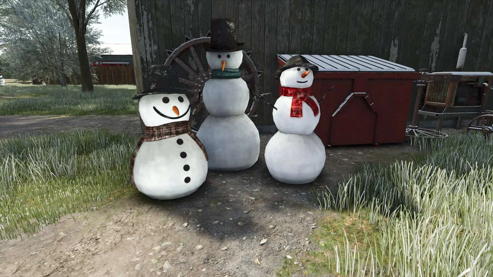 FS25 Placeable Snowman Pack v1.0 Objects Mod FS25 Mod Free Download
