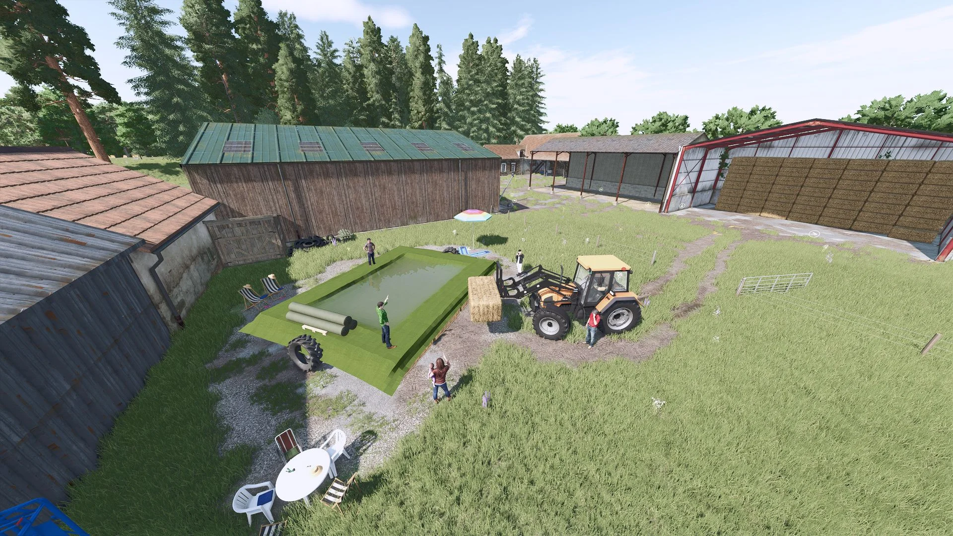 FS25 Placeable swimming pool v1.0 Objects Mod FS25 Mod Free Download