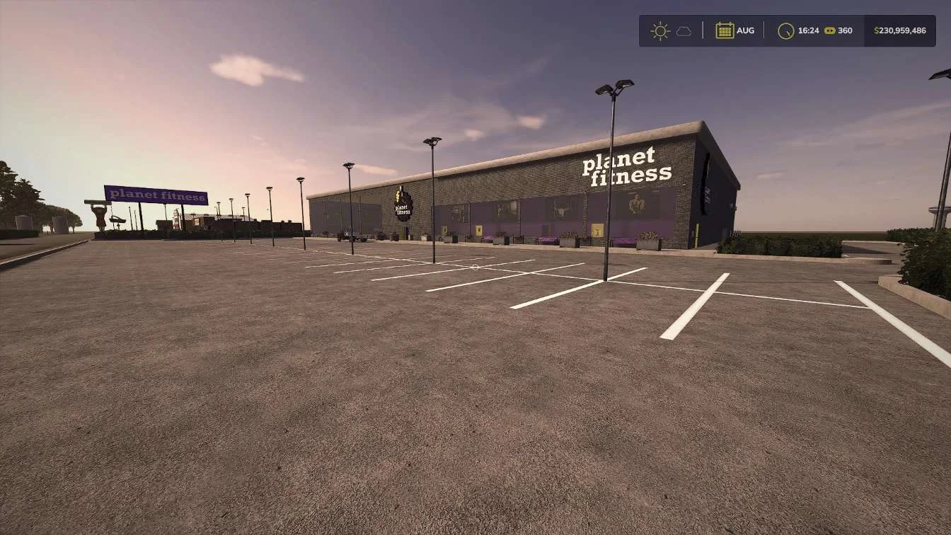 FS25 Planet Fitness v1.0 Objects Mod FS25 Mod Free Download