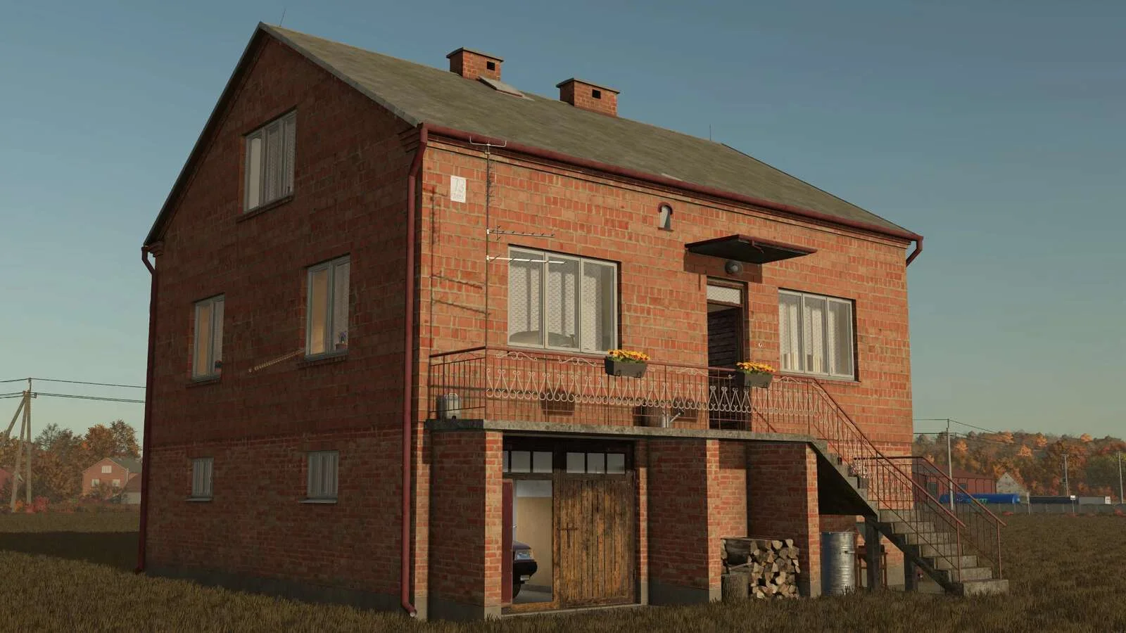 FS25 Polish Brick House v1.0 Objects Mod FS25 Mod Free Download