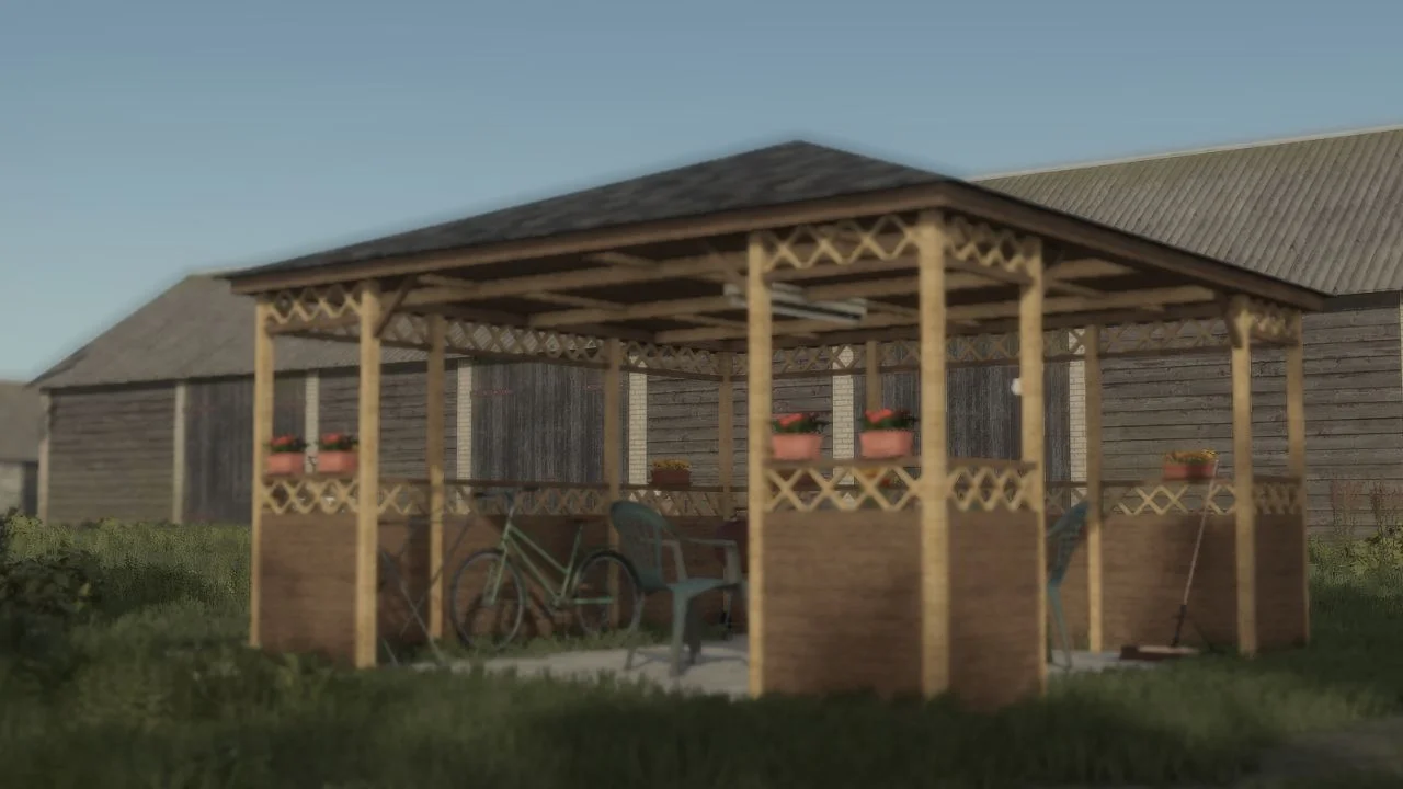 FS25 Polish-style gazebo V1.0 Objects Mod FS25 Mod Free Download