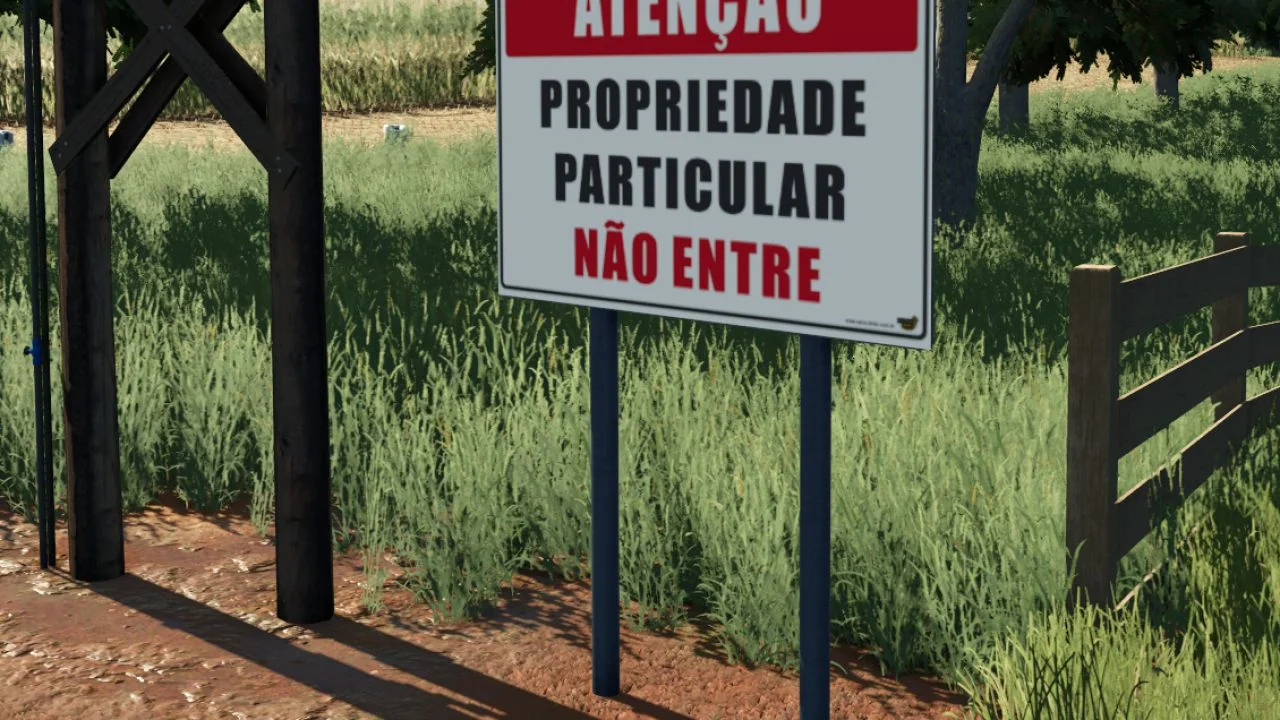 FS25 Private Property Sign V1.0 Objects Mod FS25 Mod Free Download