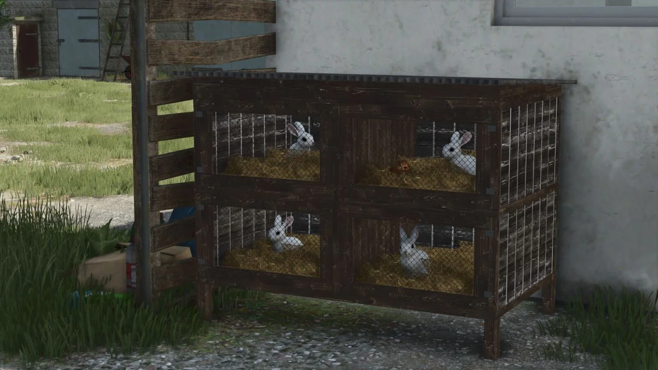 FS25 Rabbit Cages V1.0 Objects Mod FS25 Mod Free Download