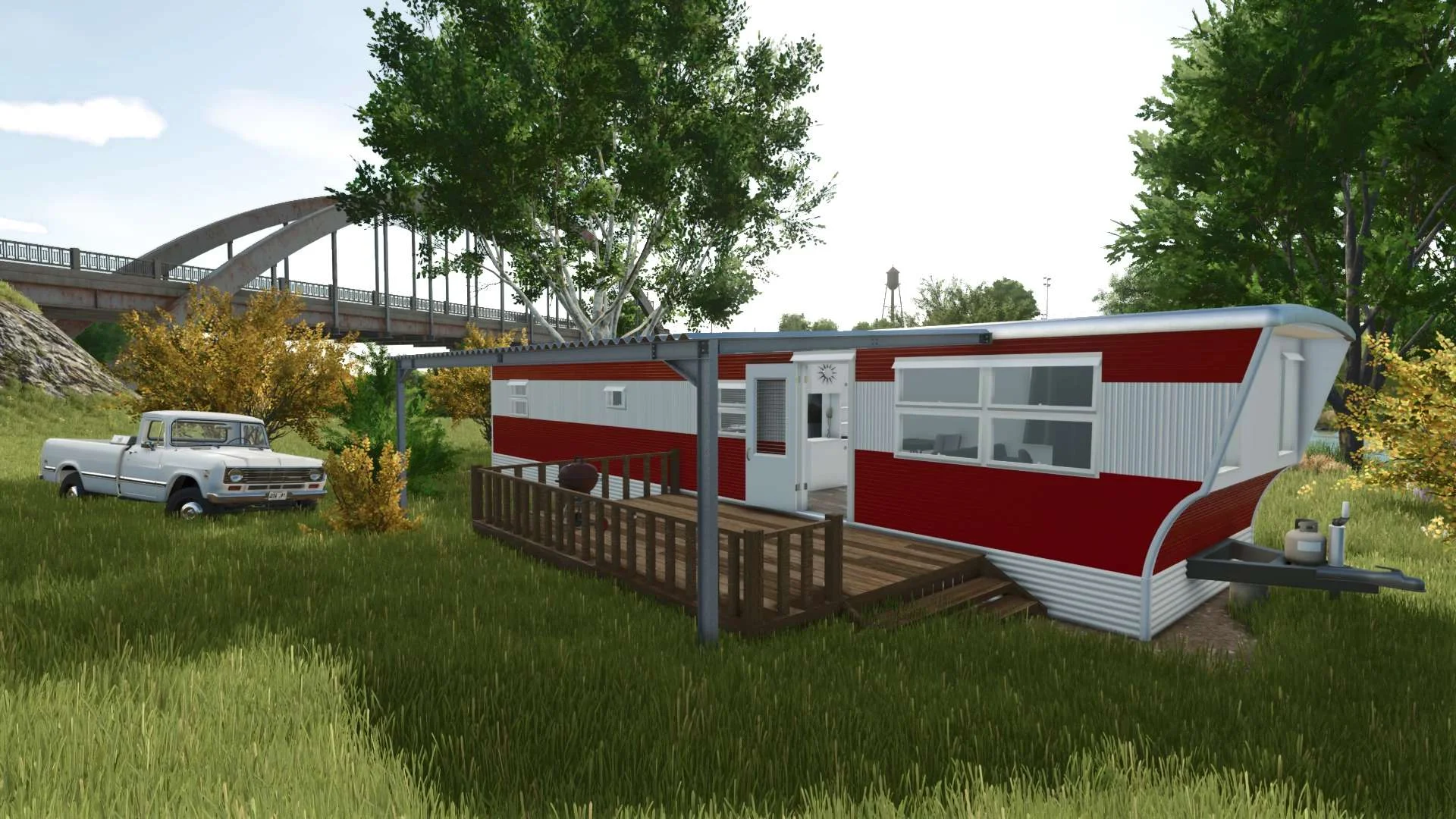 FS25 Retro Camping Home v1.0 Objects Mod FS25 Mod Free Download