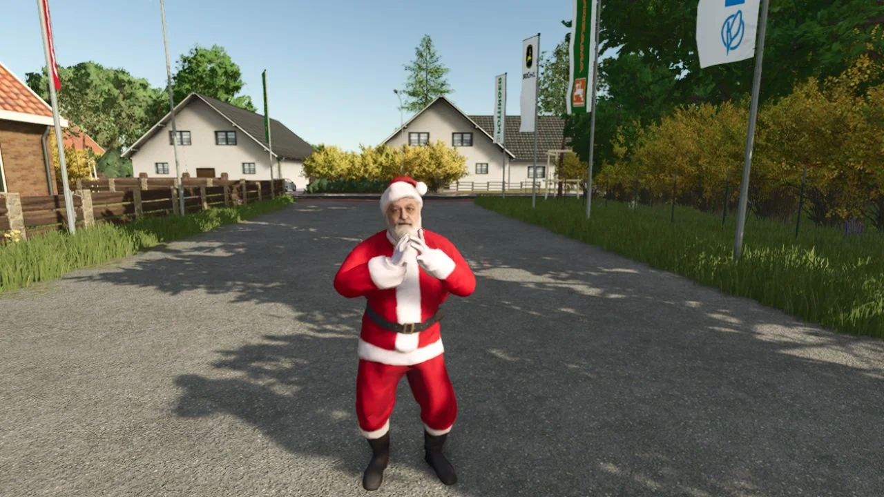 FS25 Santa Claus Animated Decoration 2 v1.0 Objects Mod FS25 Mod Free Download