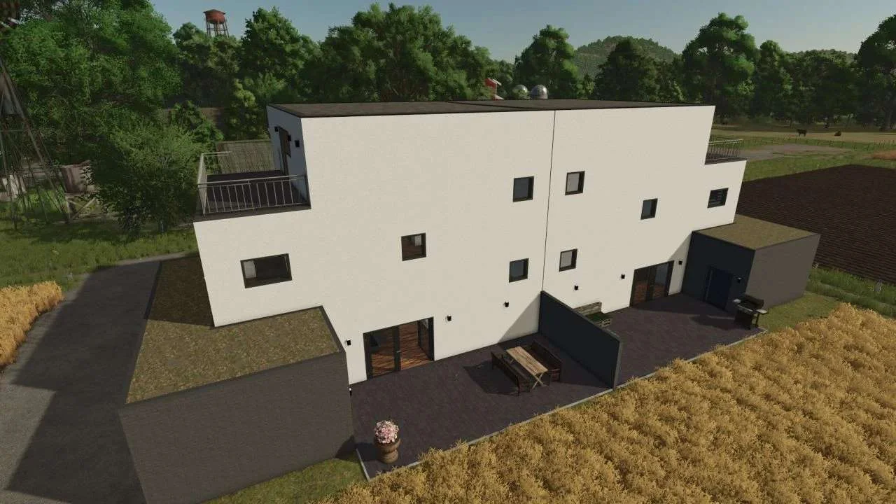 FS25 Semi detached house v1.0 Objects Mod FS25 Mod Free Download