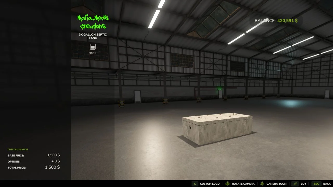 FS25 Septic Tank V1.0 Objects Mod FS25 Mod Free Download