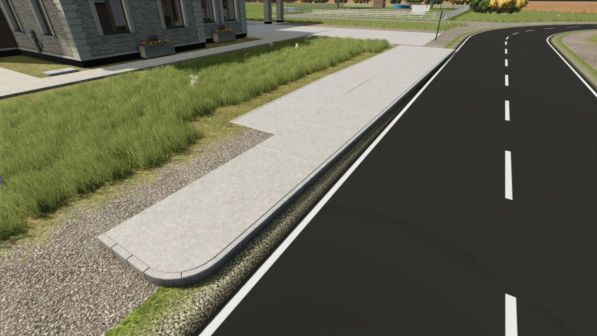FS25 Sidewalk pack V1.0 Objects Mod FS25 Mod Free Download