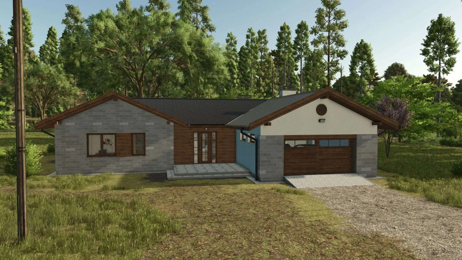 FS25 Single Story House v1.0 Objects Mod FS25 Mod Free Download