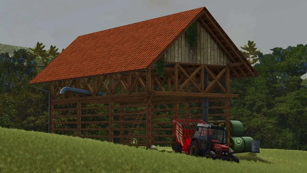 FS25 Slovenian Hay Loft v1.0 Objects Mod FS25 Mod Free Download