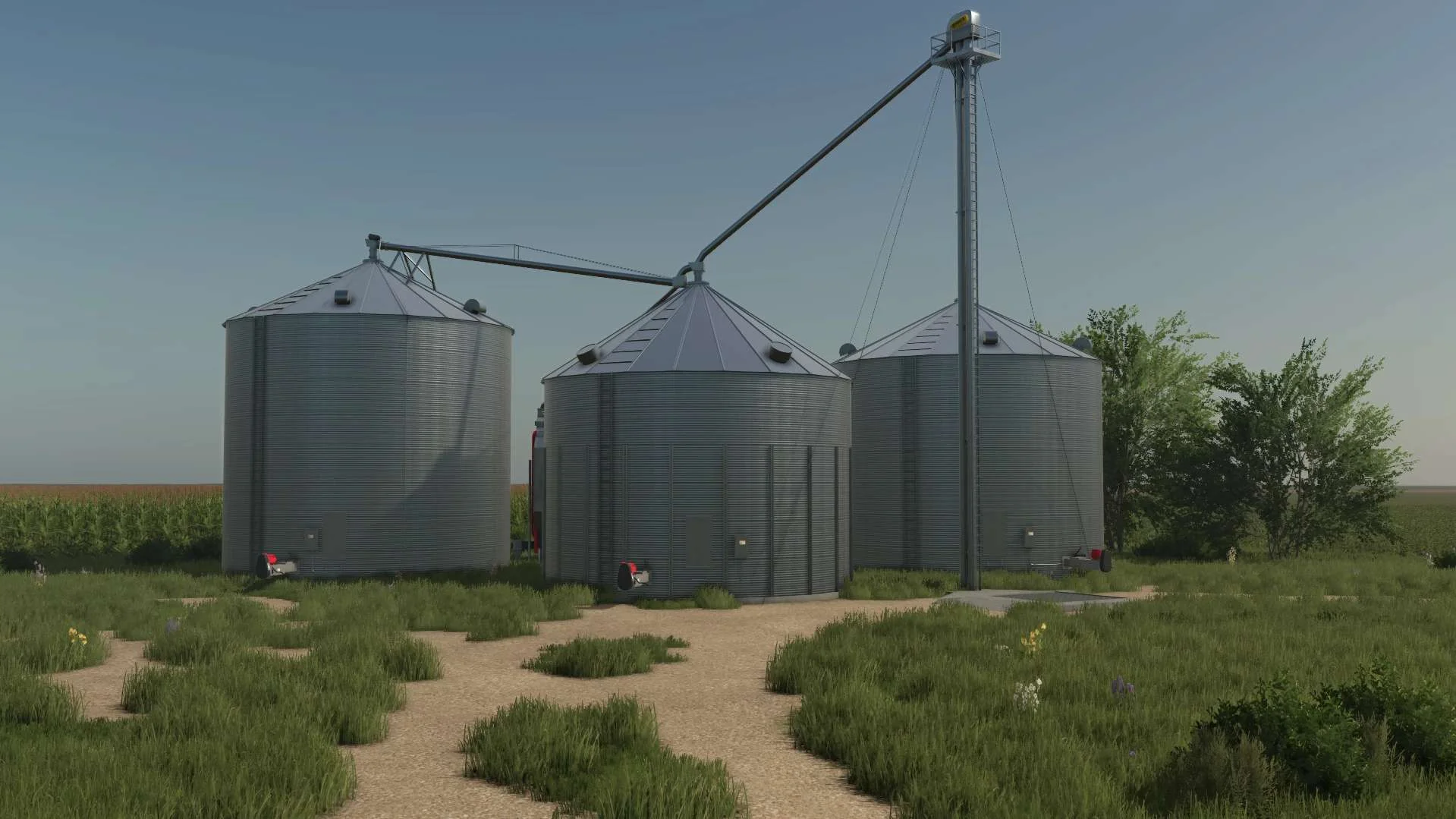 FS25 Small 3 Bin Binsite With Dryer v1.0 Objects Mod FS25 Mod Free Download