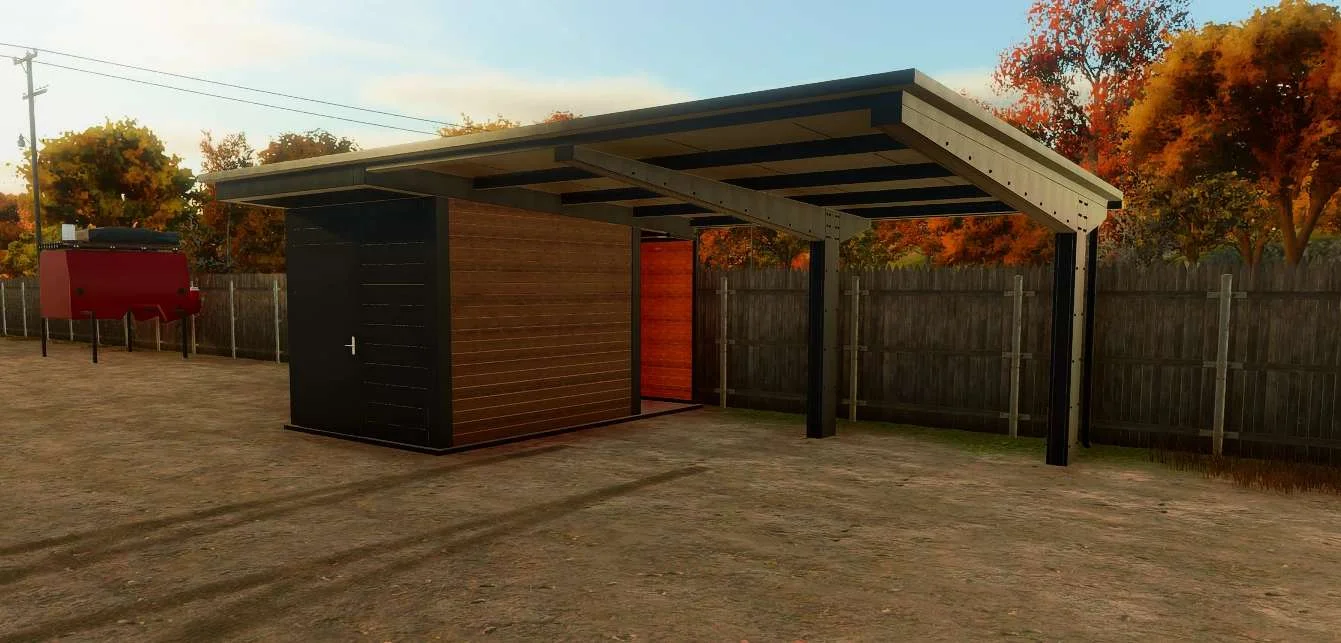 FS25 Small Car Shed v1.0 Objects Mod FS25 Mod Free Download