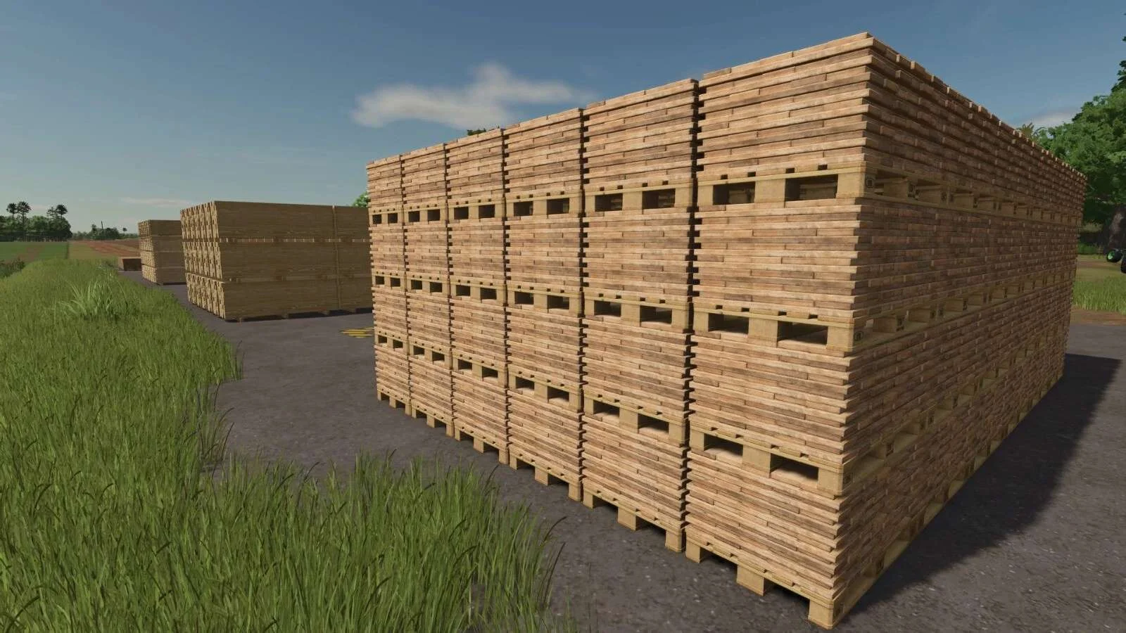 FS25 Storage For Pallets Of Boards, Planks, And Wooden Beams v1.0 Objects Mod FS25 Mod Free Download