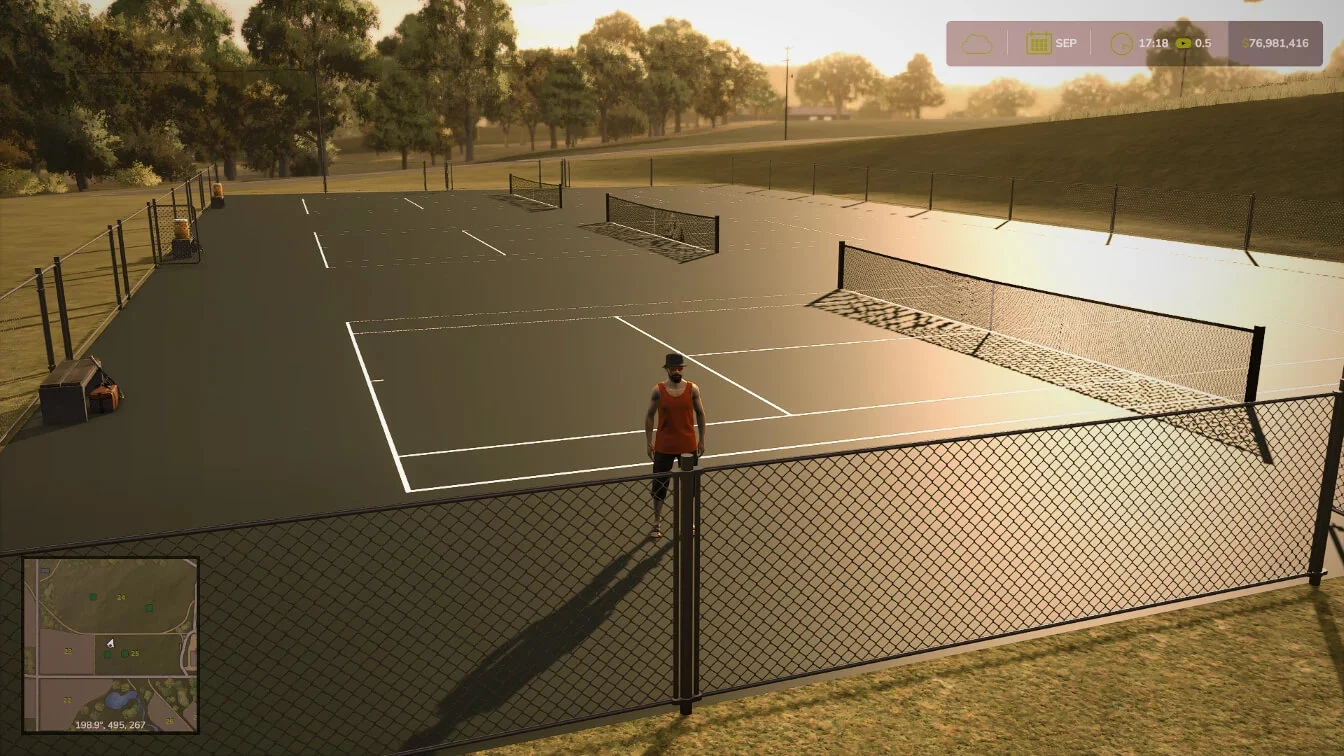 FS25 Tennis Courts v1.0 Objects Mod FS25 Mod Free Download