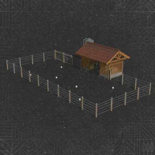 FS25 The Chicken Hut v1.0 Objects Mod FS25 Mod Free Download
