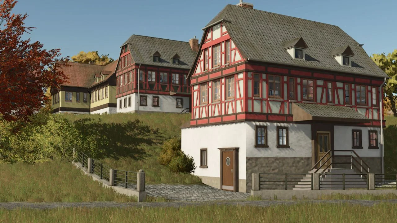 FS25 Timbered Houses V1.0.0.2 Objects Mod FS25 Mod Free Download