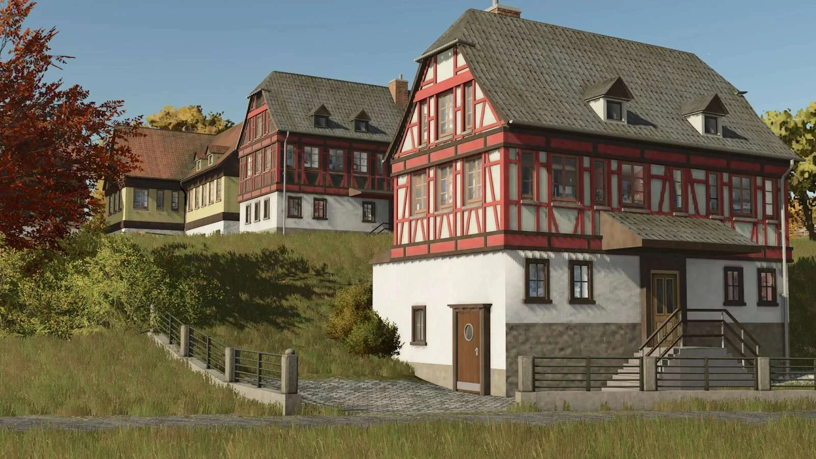 FS25 Timbered Houses v1.0 Objects Mod FS25 Mod Free Download