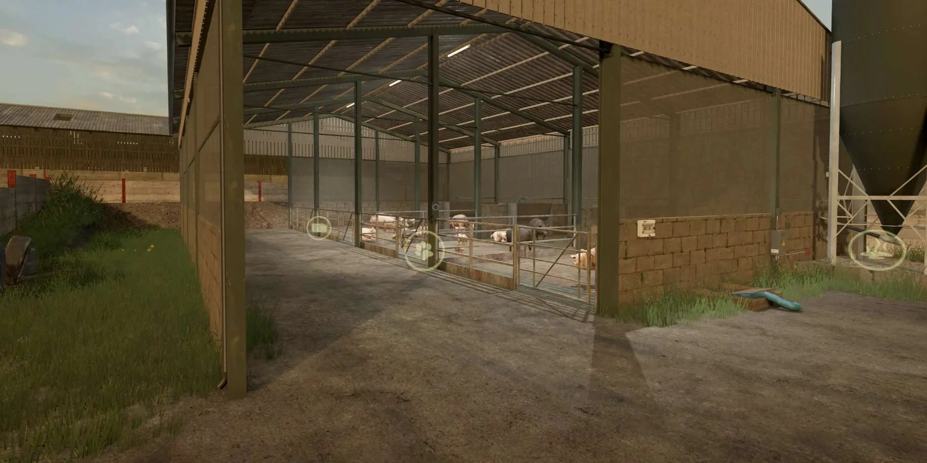FS25 UK 4 Bay Pig Shed v1.0 Objects Mod FS25 Mod Free Download
