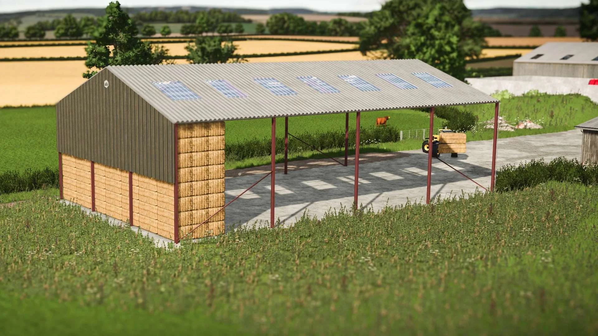 FS25 UK Bale Shed v1.0 Objects Mod FS25 Mod Free Download