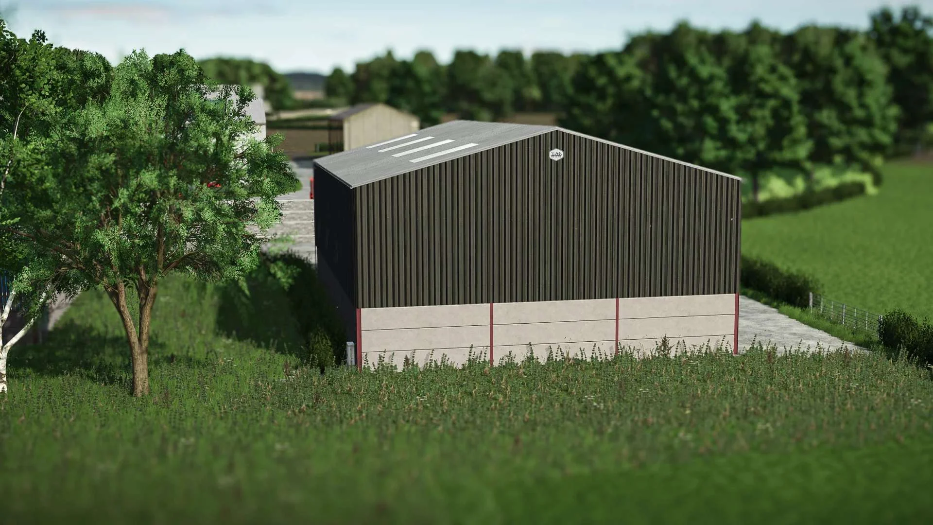 FS25 UK Grain and Machinery Shed v1.0 Objects Mod FS25 Mod Free Download