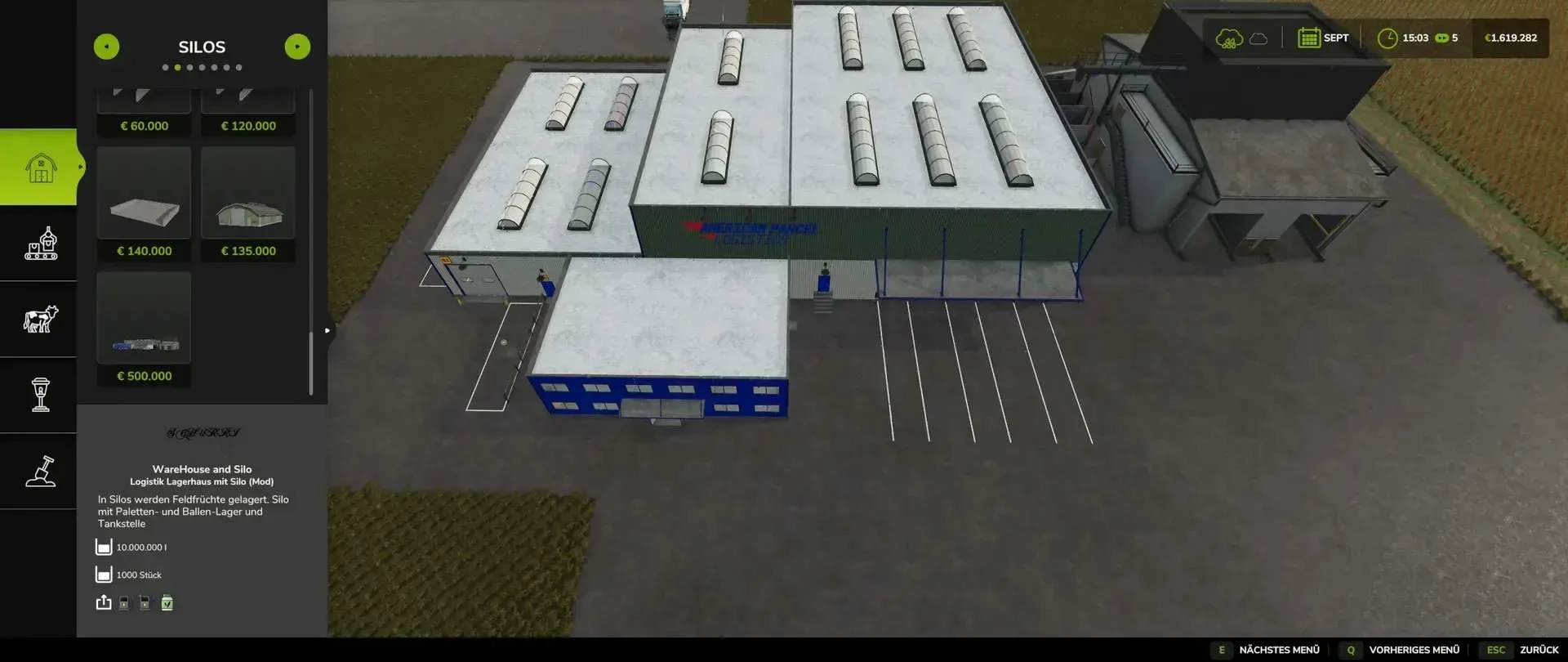 FS25 Warehouse with Silo and Gas Station v1.0 Objects Mod FS25 Mod Free Download
