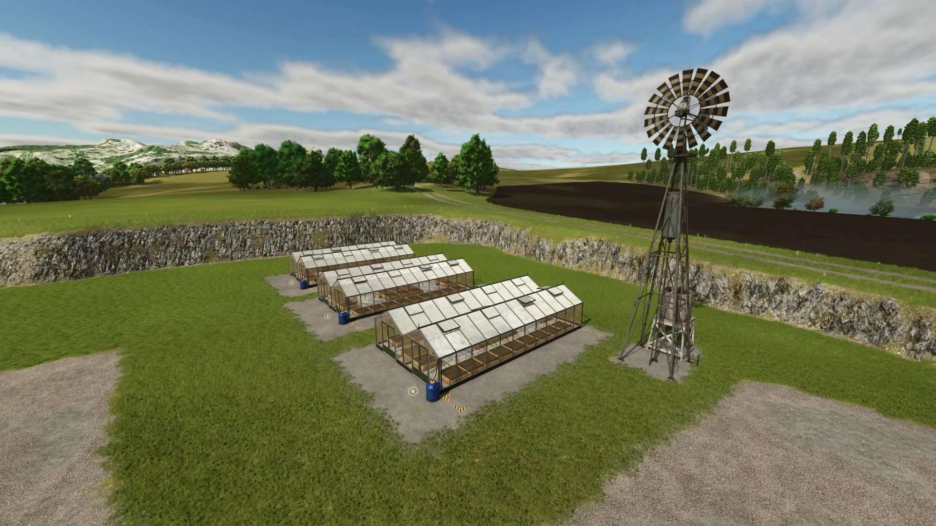 FS25 Water Distributing Windmill v1.0 Objects Mod FS25 Mod Free Download
