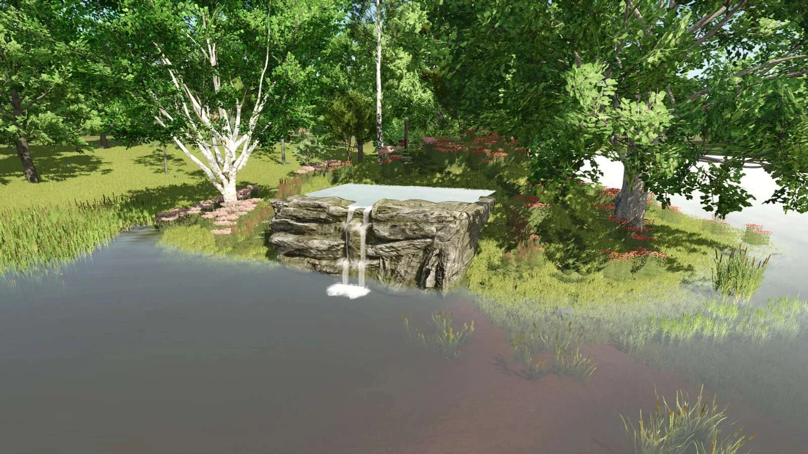 FS25 Waterfall Package v1.0 Objects Mod FS25 Mod Free Download