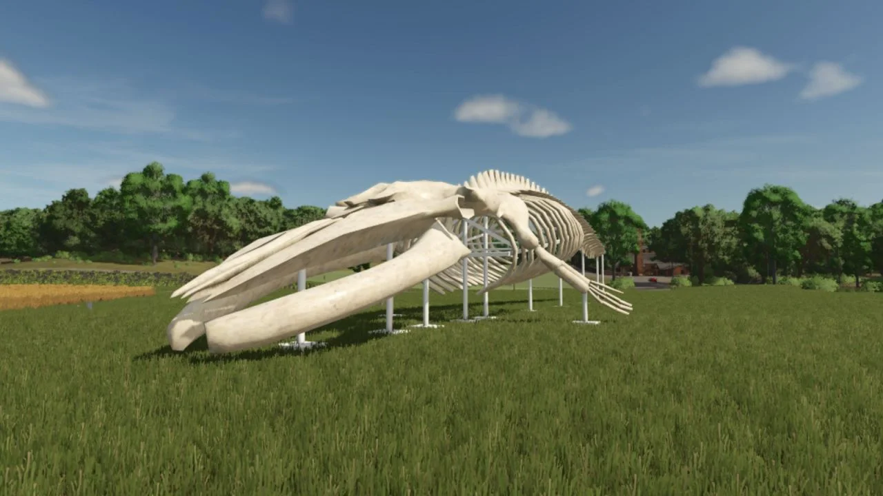 FS25 Whale Skeleton Sculpture V1.0 Objects Mod FS25 Mod Free Download