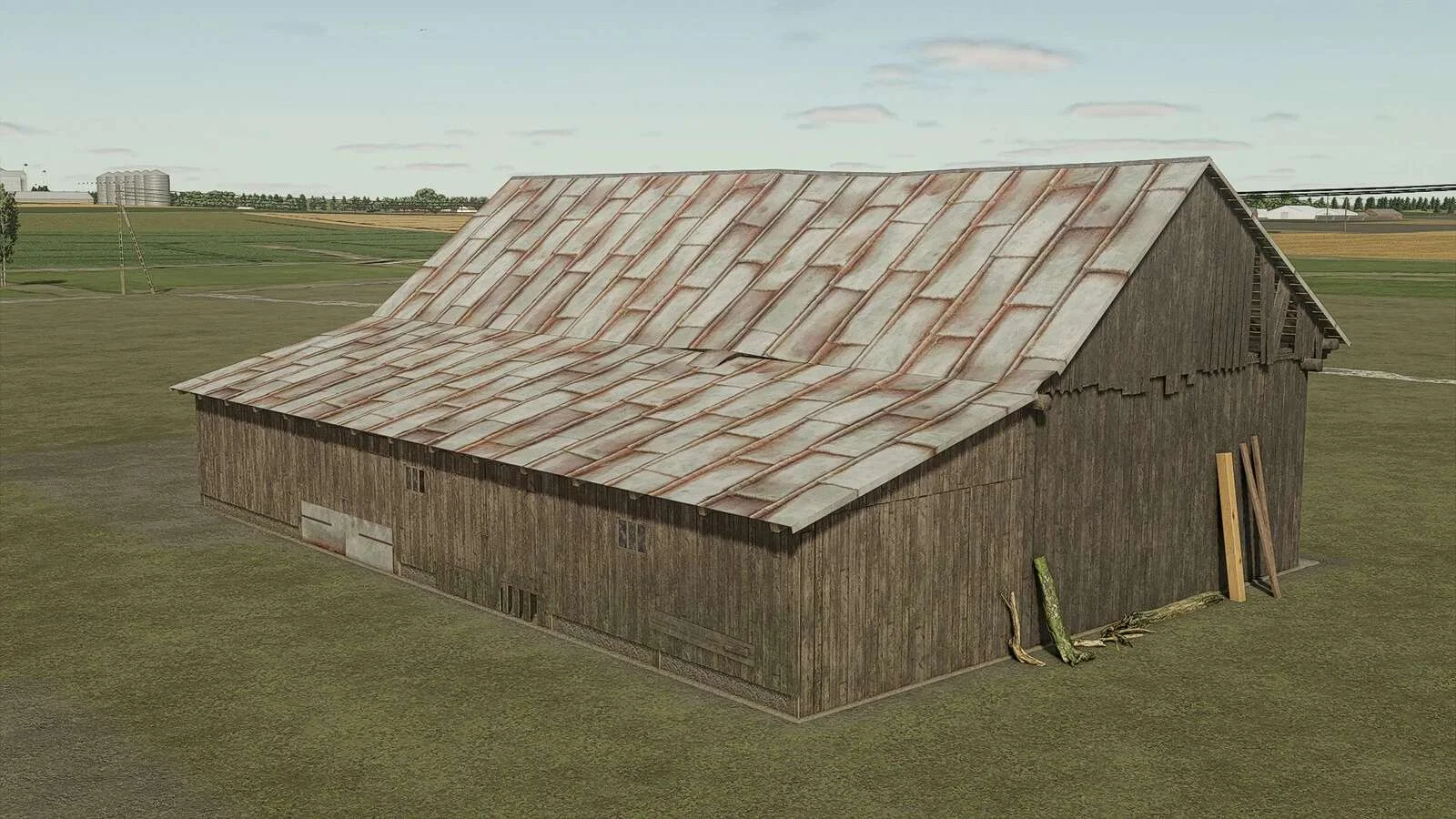 FS25 Wood Cow Barn v1.0 Objects Mod FS25 Mod Free Download