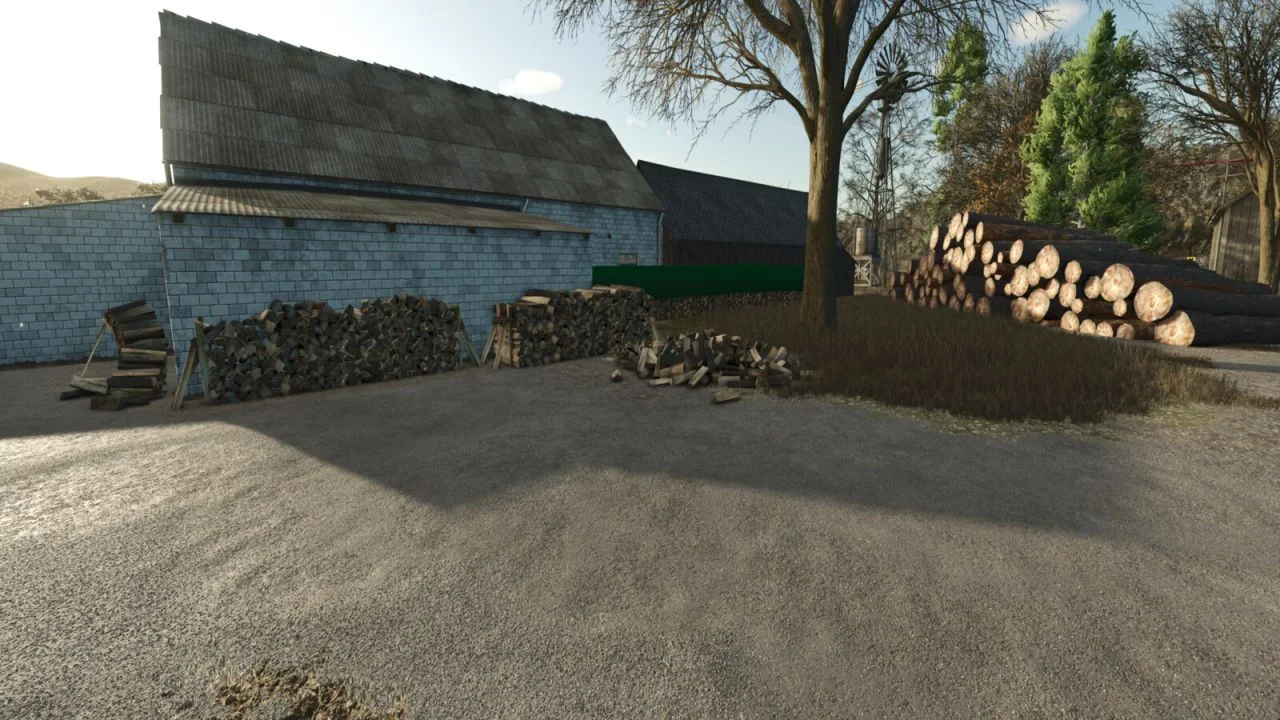 FS25 Wood Decoration Set V1.0 Objects Mod FS25 Mod Free Download