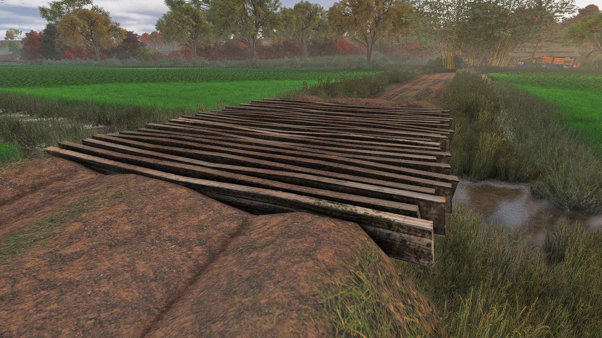 FS25 Wooden bridge V1.0 Objects Mod FS25 Mod Free Download